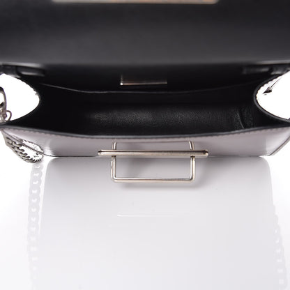 Prada Metallic Vitello Saffiano Cahier Bag Ferro Black 5 of 6