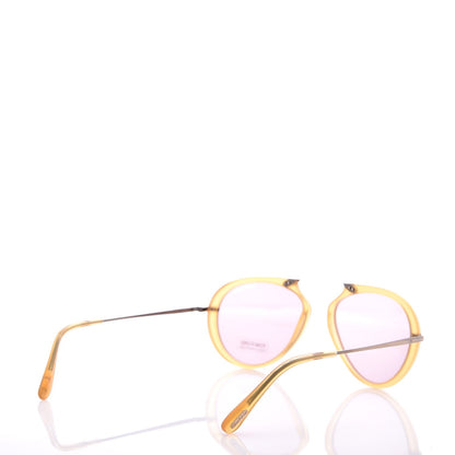 Tom Ford Aaron Aviator Sunglasses TF473 Yellow 4 of 8