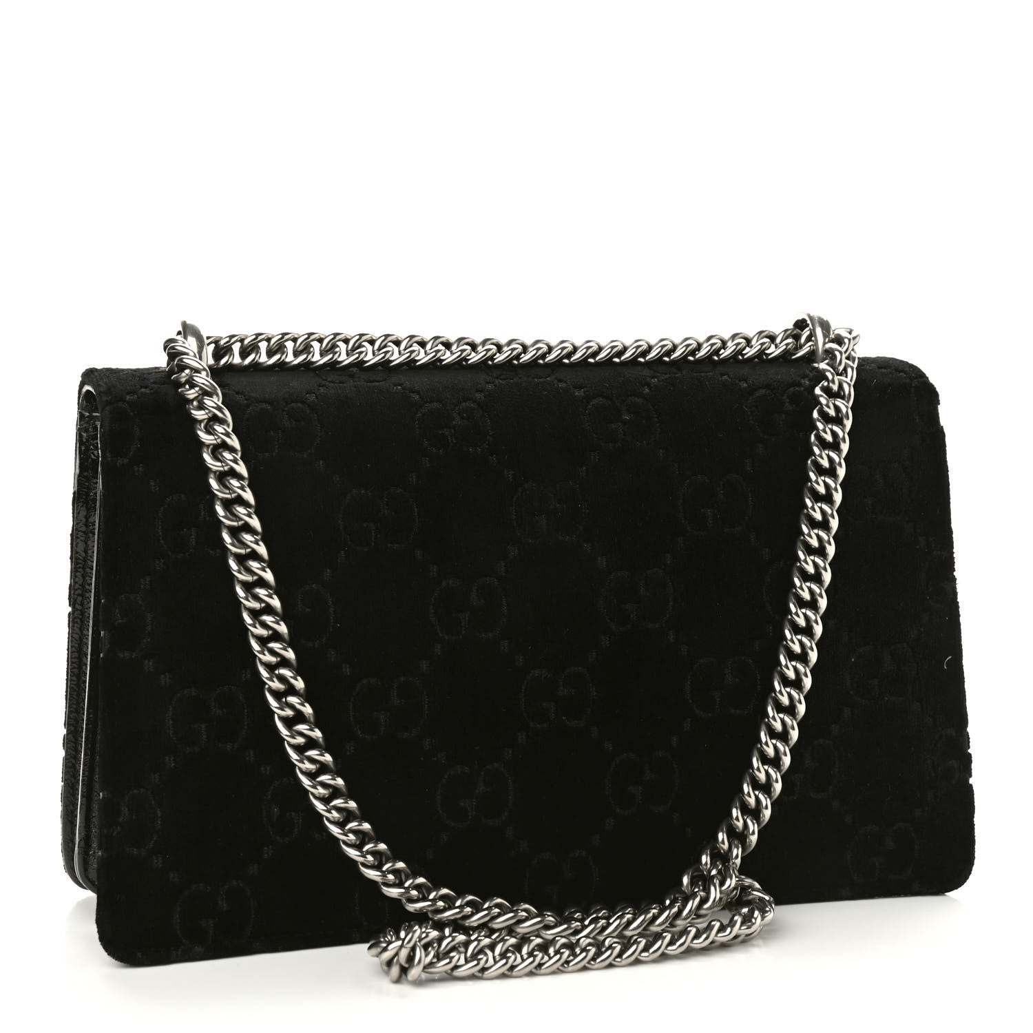 Gucci Velvet GG Monogram Small Dionysus Shoulder Bag Black 3 of 9