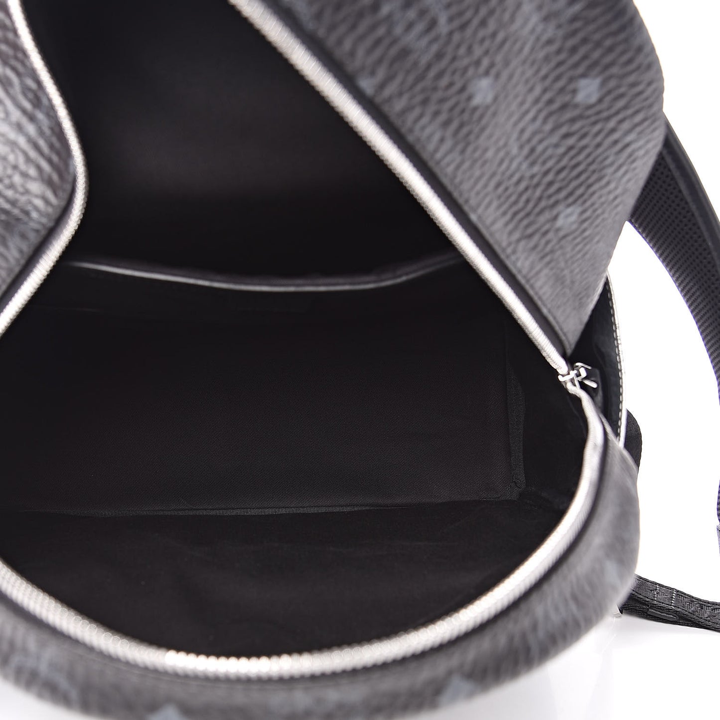Metallic Visetos Striped Medium Stark Backpack Silver Black
