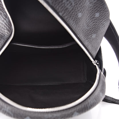 MCM Metallic Visetos Striped Medium Stark Backpack Silver Black 5 of 10