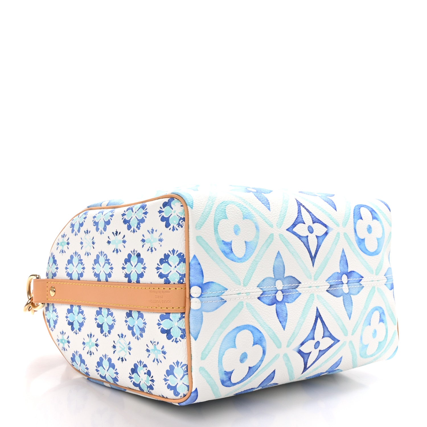 Louis Vuitton Monogram Tiles By The Pool Speedy Bandouliere 25 Lagoon Blue 4 of 12