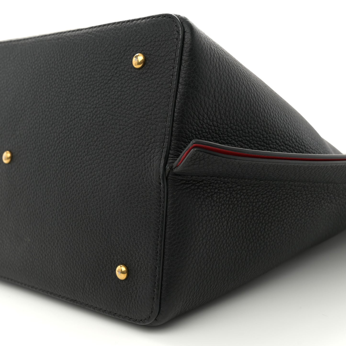 Grainy Calfskin VLogo Escape Hobo Bag Black