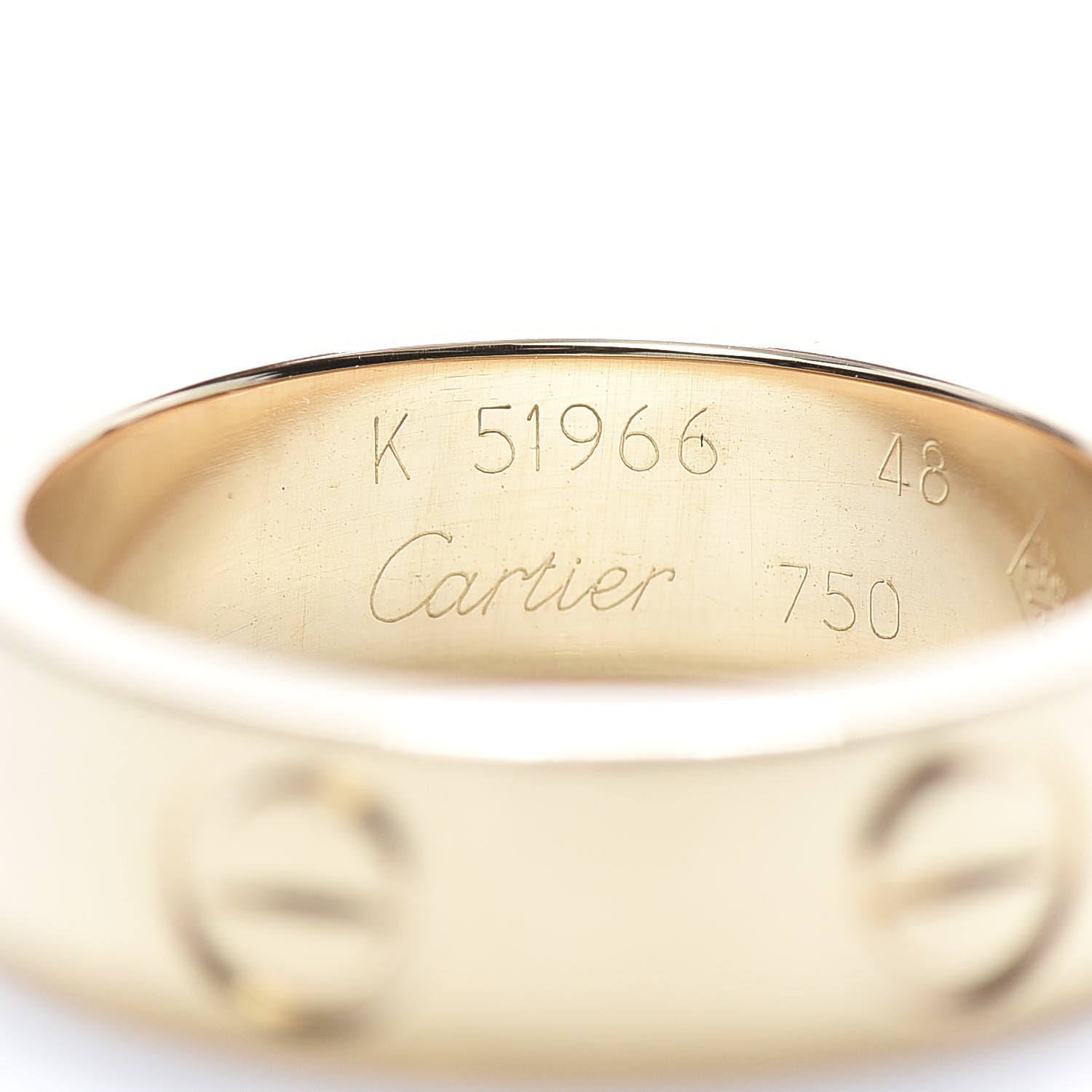 Cartier 18K Yellow Gold 5.5mm LOVE Ring 48 4.5 4 of 5