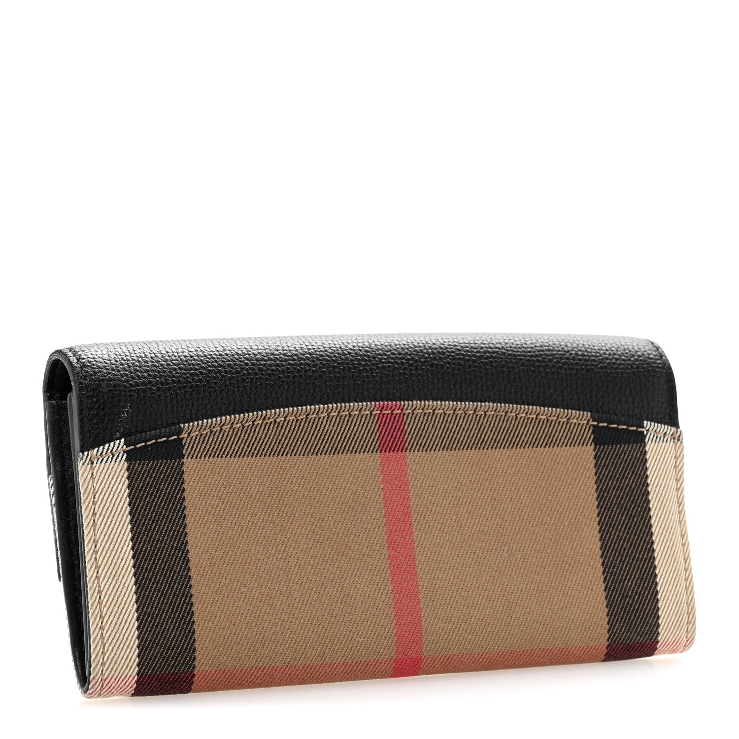 Burberry Calfskin House Check Porter Continental Wallet Black 3 of 10