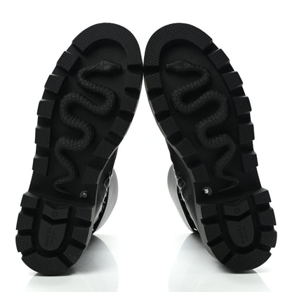 Gucci Nappa Frances GG Matelasse Platform Combat Boots 39 Black 5 of 9