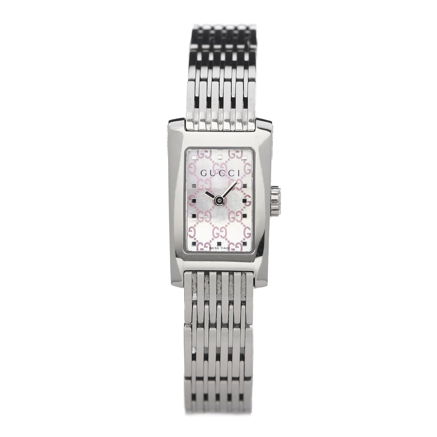Stainless Steel Pink Mother of Pearl 15mm 8600L Quartz Watch