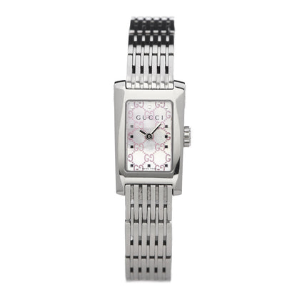 Gucci Stainless Steel Pink Mother of Pearl 15mm 8600L Quartz Watch 1 of 6