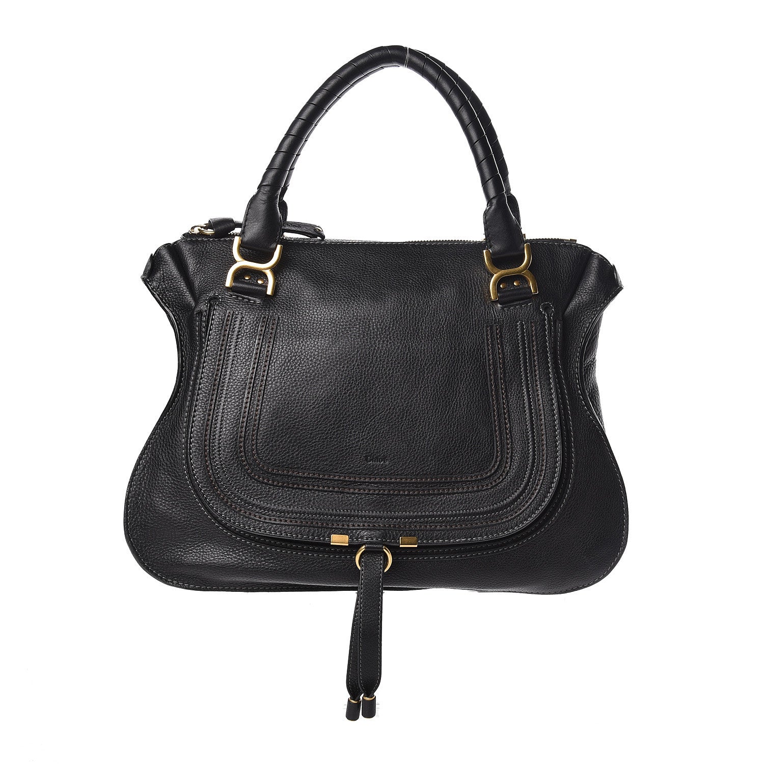 Chloe Calfskin Large Marcie Satchel Black 1 of 14