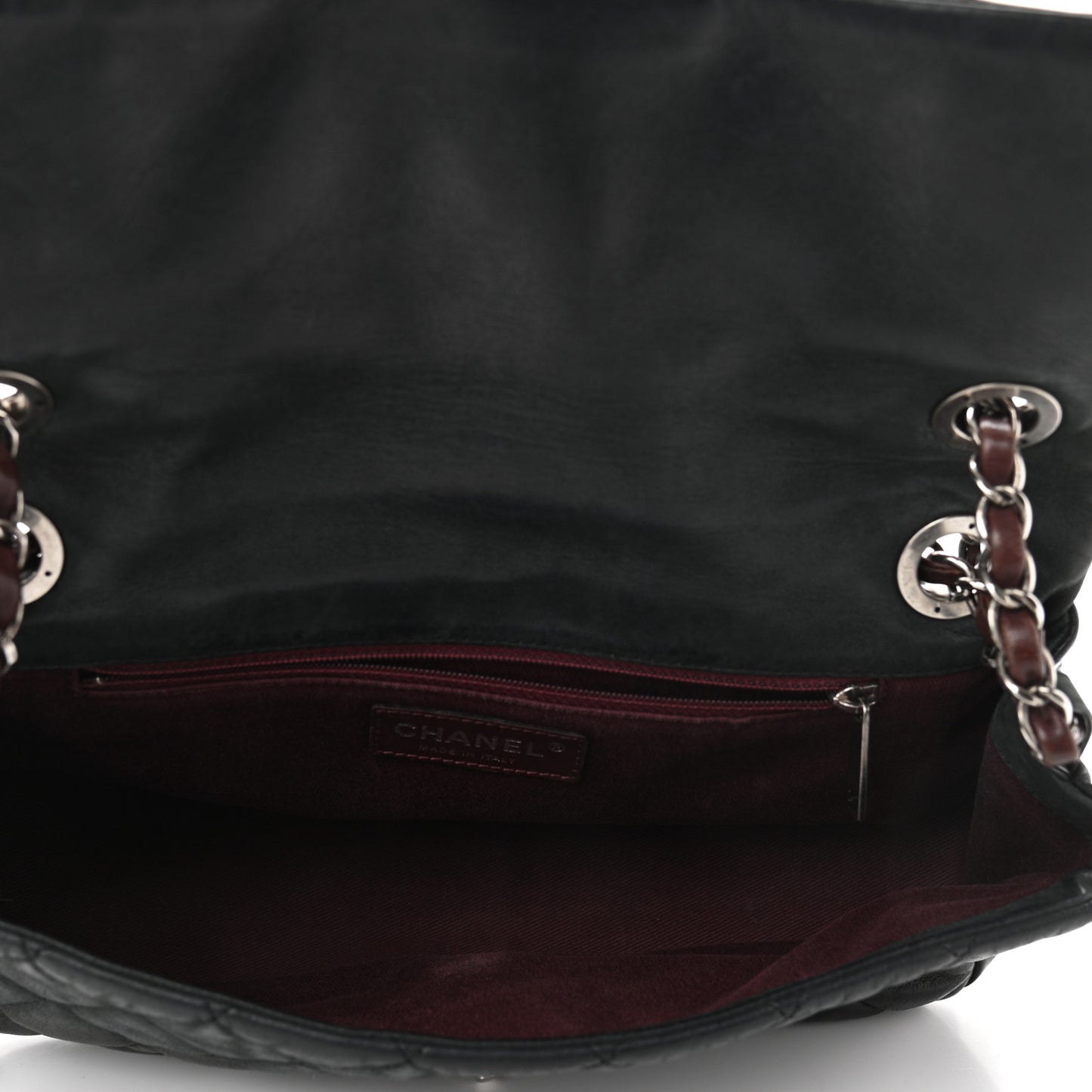 Iridescent Calfskin Medium In The Mix Flap Black