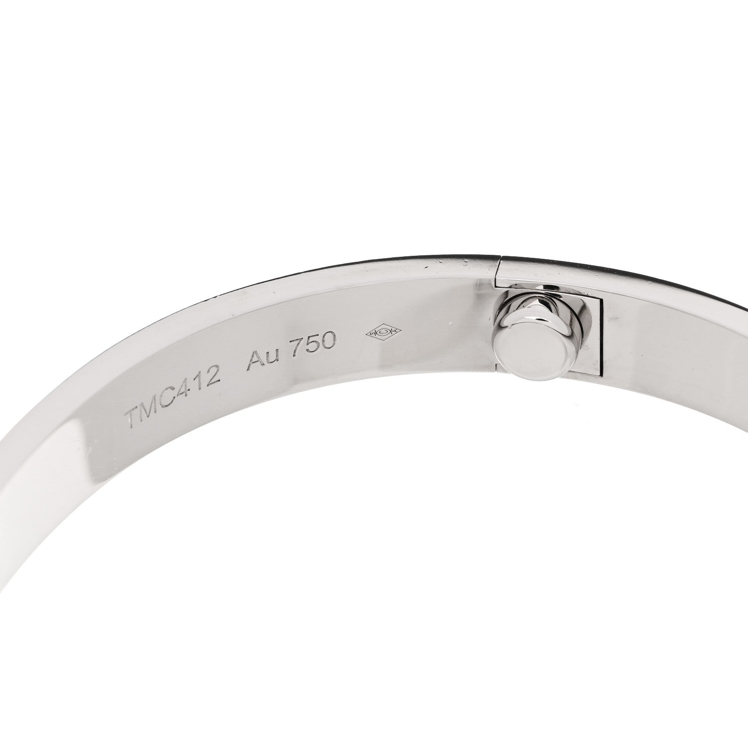 Cartier 18K White Gold LOVE Bracelet 17 8 of 9