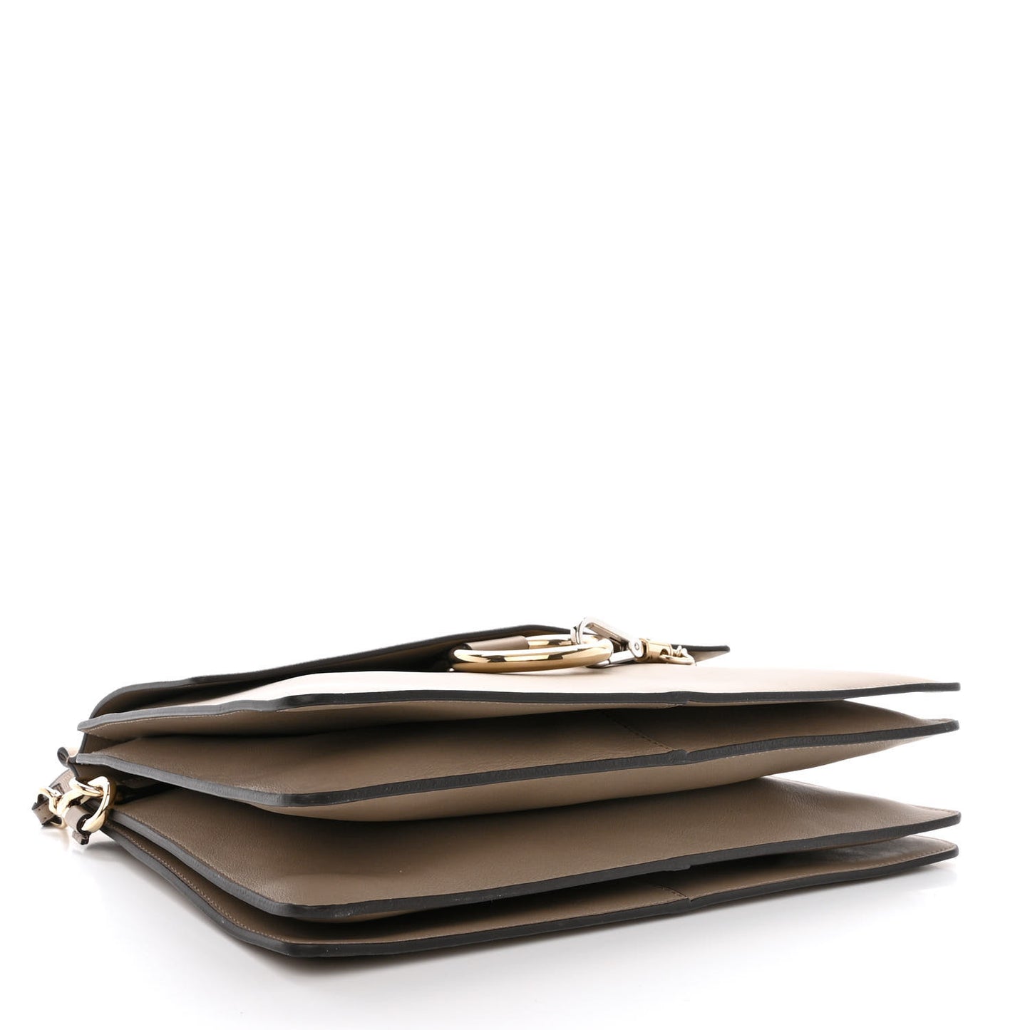 Calfskin Suede Medium Faye Shoulder Bag Motty Grey