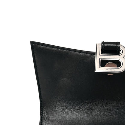 Balenciaga Box Calfskin Graffiti Logo Hourglass Top Handle Bag XS Black Silver 12 of 12