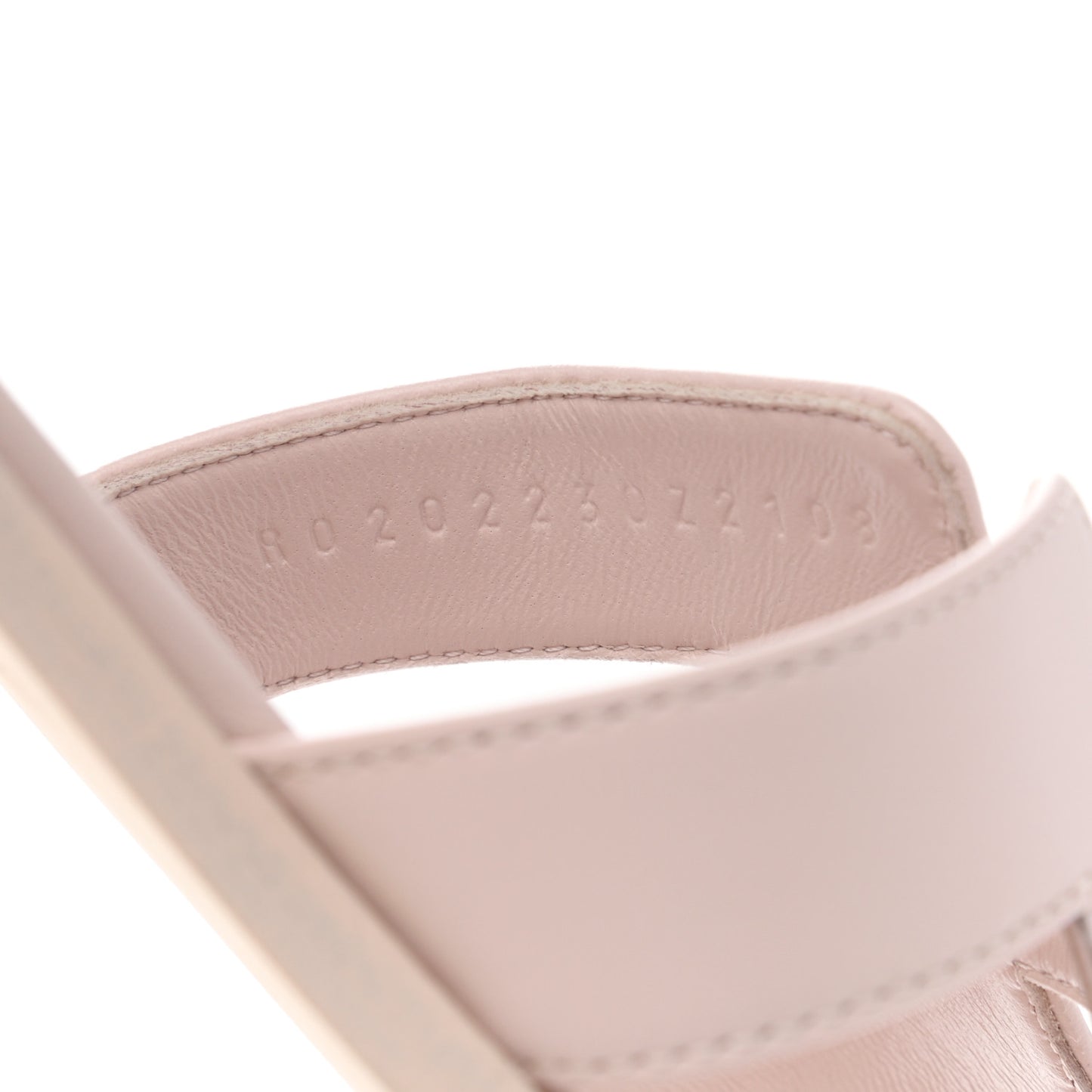 Box Calfskin Oran Sandals 37 Rose Pale