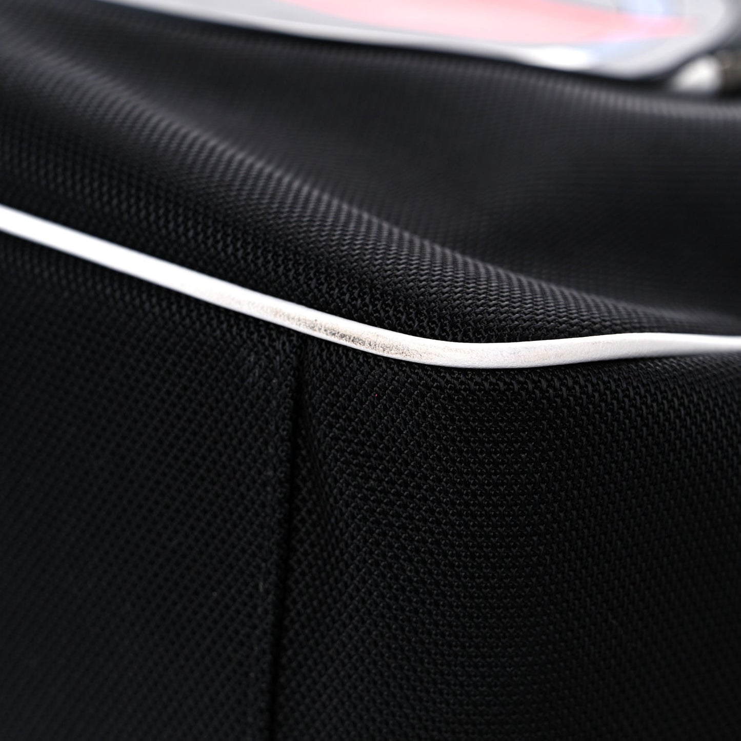 Canvas Rubber Airlines Large Zip Shopping Tote Black White Red