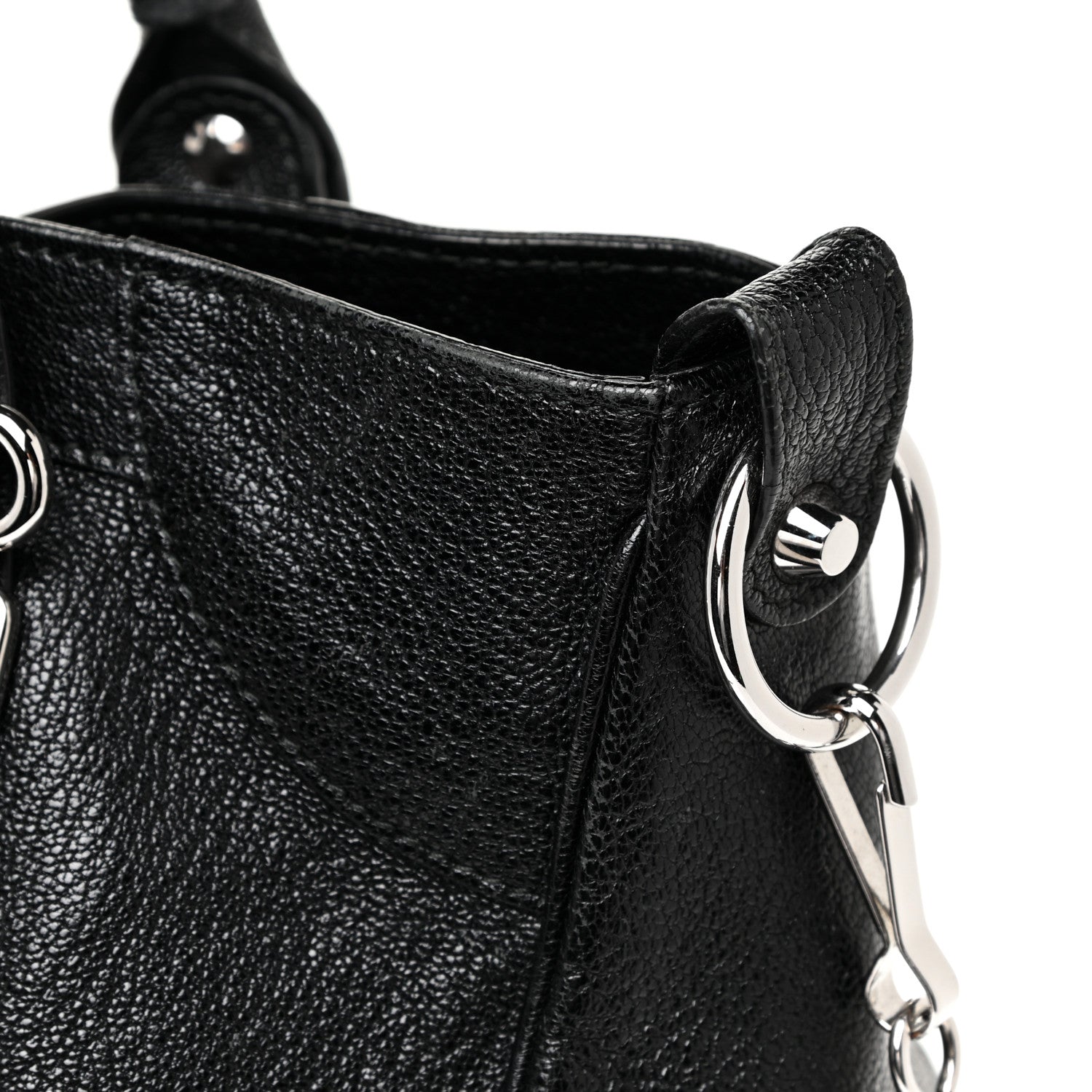 Balenciaga Chevre Silver Metallic Edge Hardware Velo Black 12 of 28