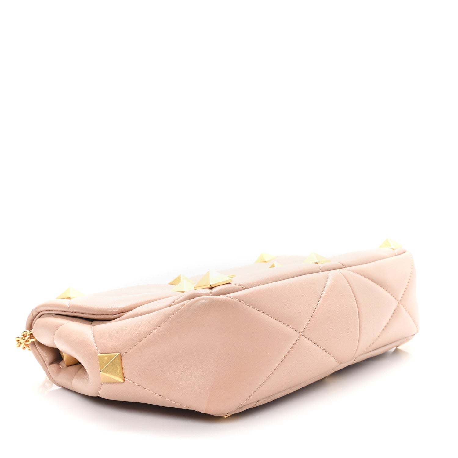 Valentino Garavani Nappa Large Roman Stud Shoulder Bag Rose Cannelle 4 of 11