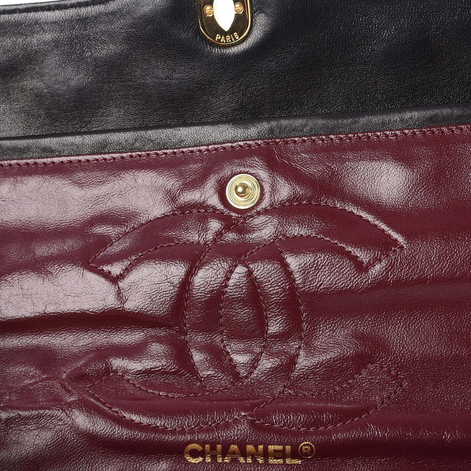 Chanel Lambskin Quilted Medium Double Flap Black 13 of 13