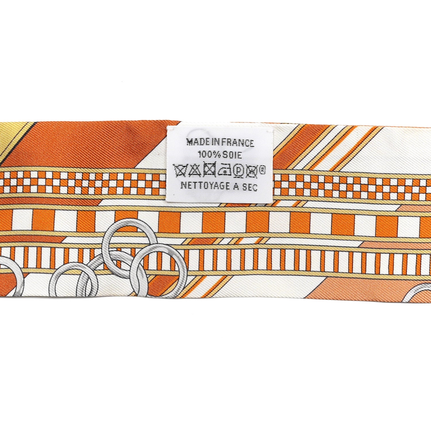 Hermes Silk Brides et Gris Twilly Caramel White Bronze 4 of 7