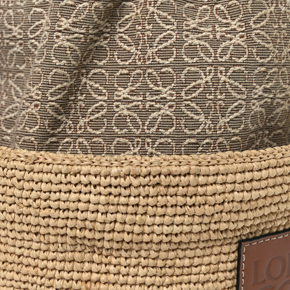 Loewe Calfskin Raffia Bucket Bag Natural Tan 8 of 11