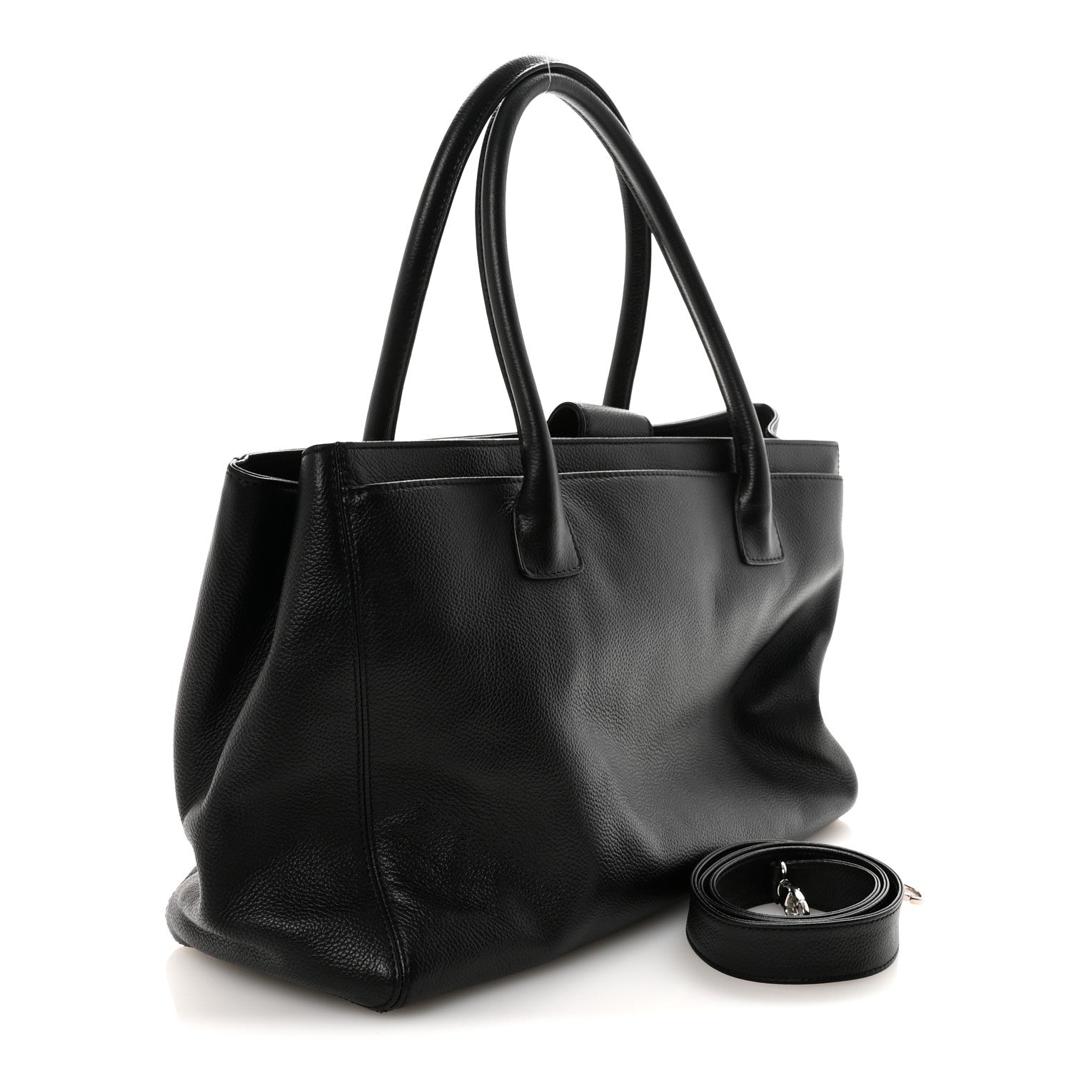 Chanel Calfskin Cerf Executive Shopper Tote Black 3 of 11