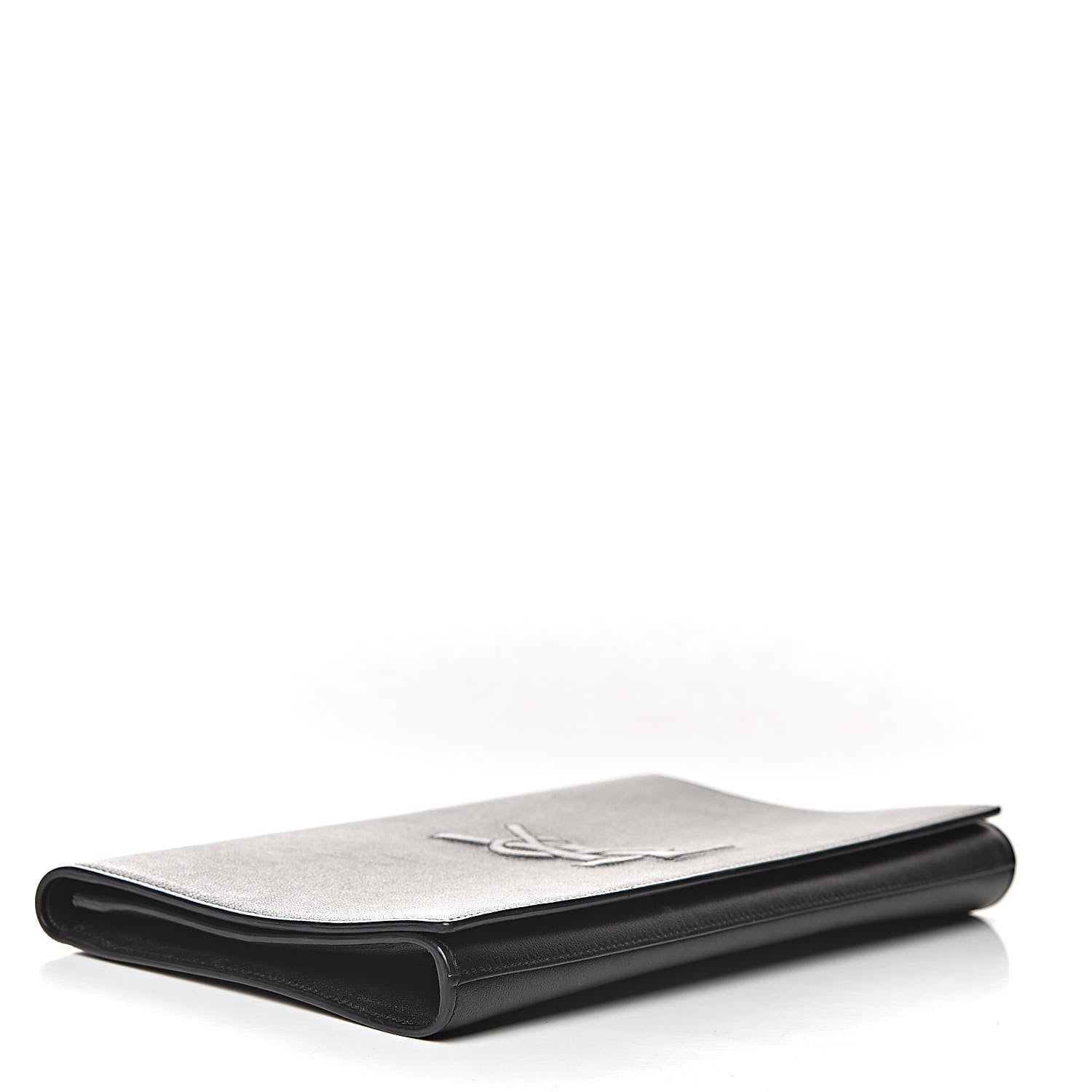 Saint Laurent Calfskin Monogram Large Belle De Jour Clutch Black 4 of 14