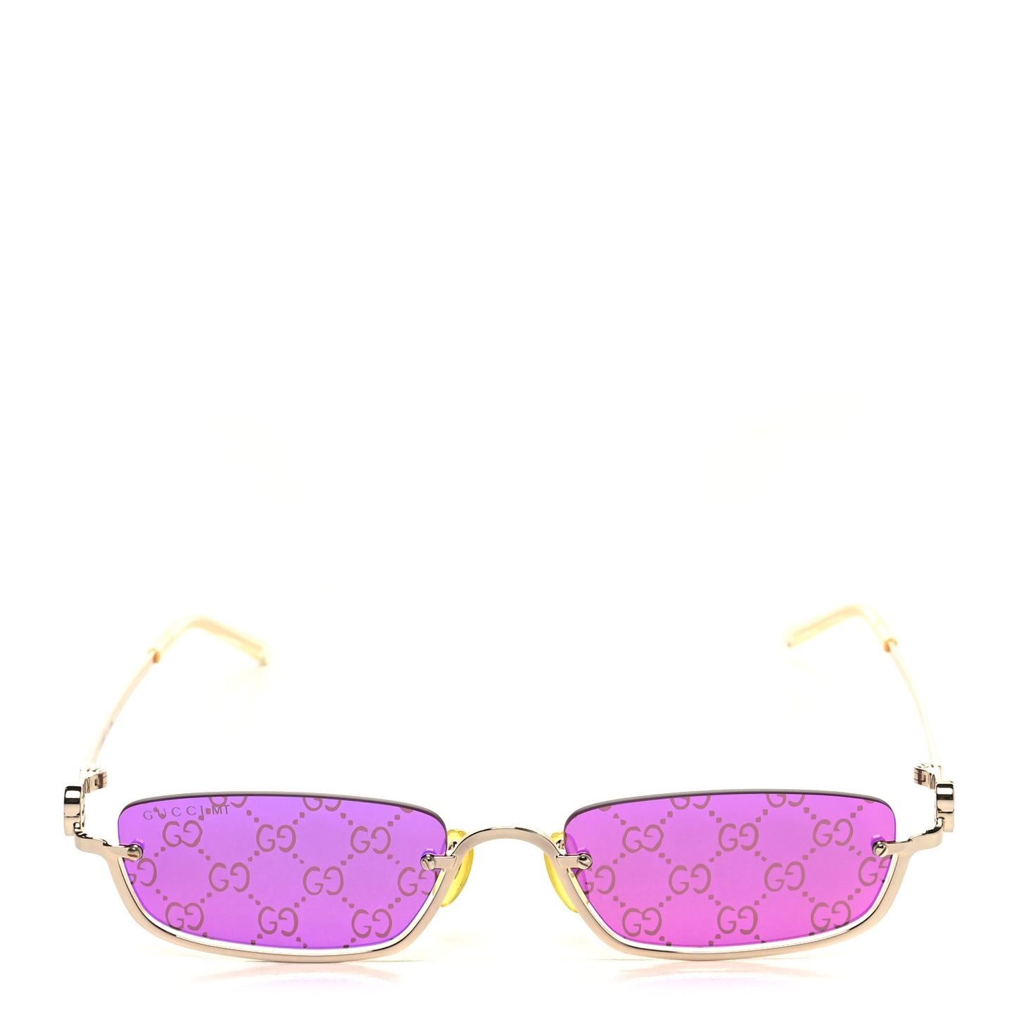 Metal Rectangular Frame Sunglasses GG1278S Purple