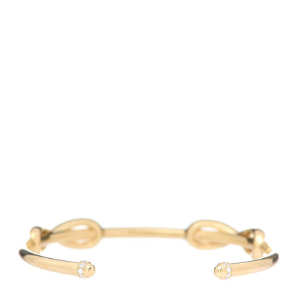 Tiffany 18K Yellow Gold Diamond Double Infinity Cuff Bracelet 3 of 5