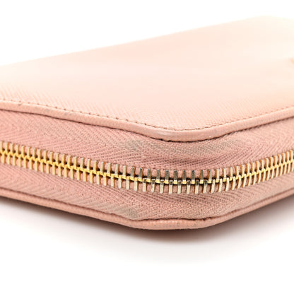Prada Saffiano Metal Zip Around Wallet Orchidea 17 of 19