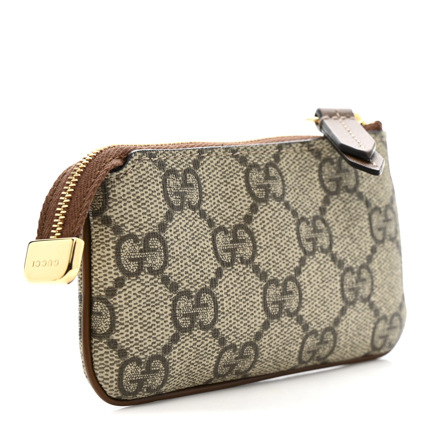 Gucci GG Supreme Monogram Key Case Beige Ebony Cuir 1809207