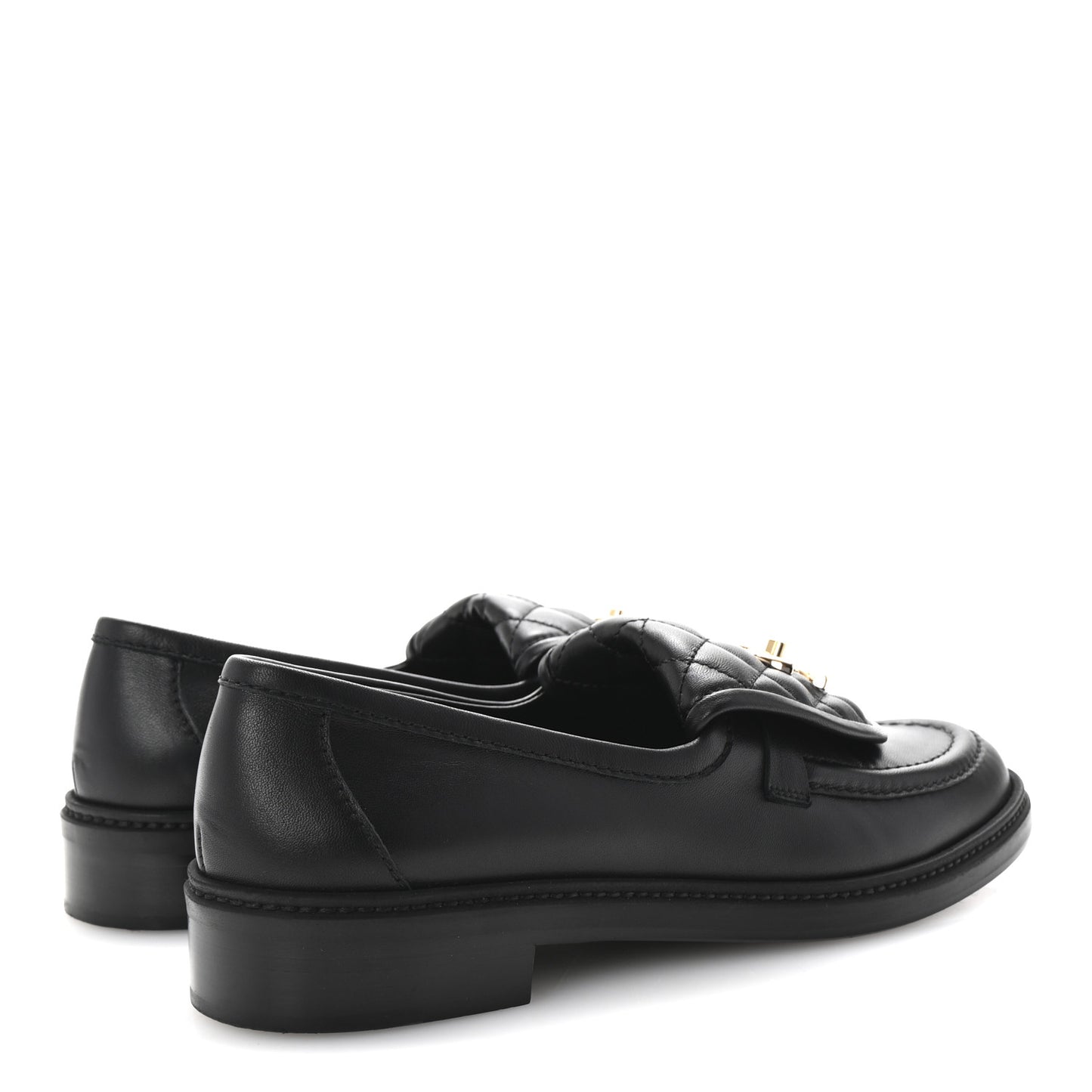 Lambskin Quilted CC Turnlock Loafers 40 Black
