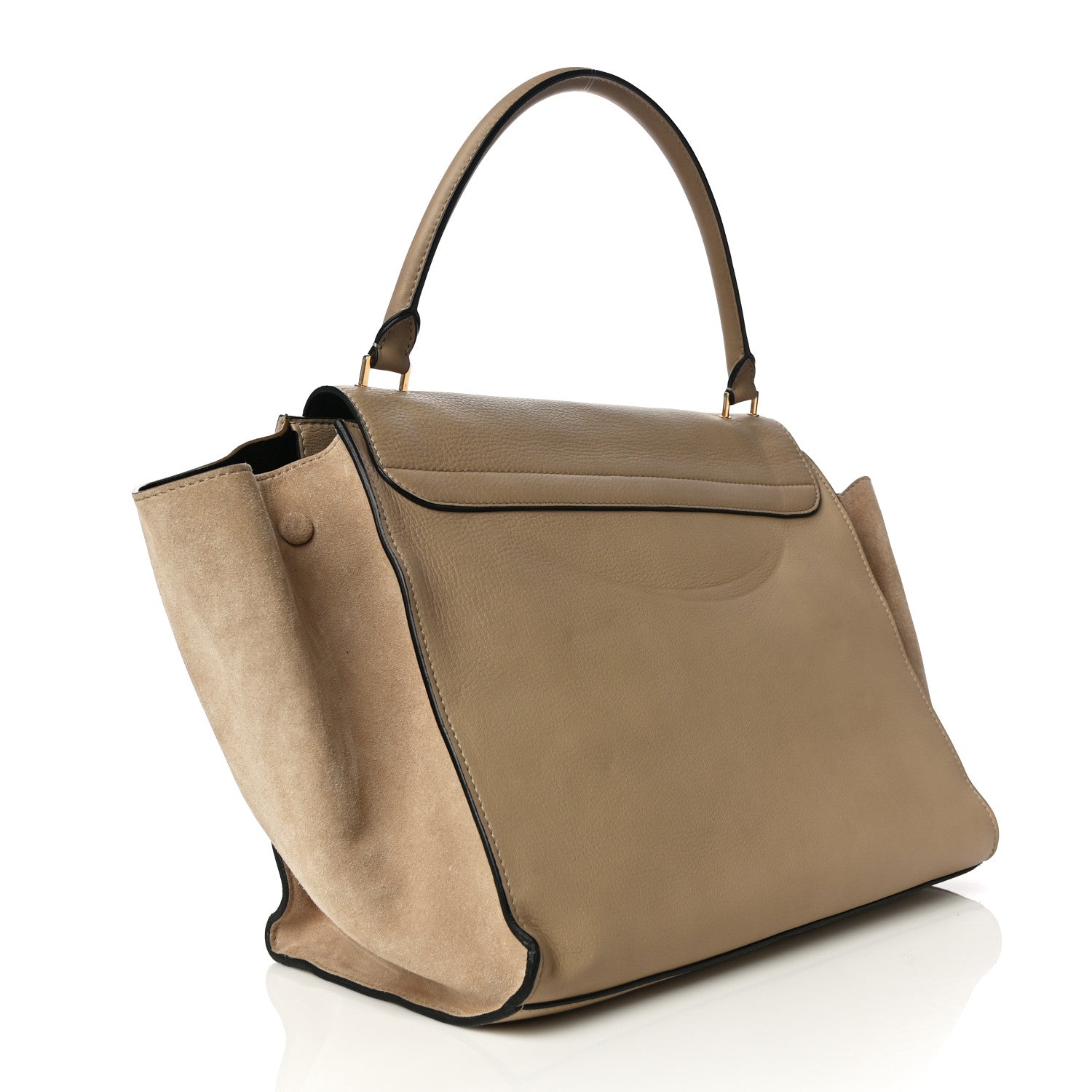 Celine Drummed Calfskin Suede Large Trapeze Sahara 5 of 26