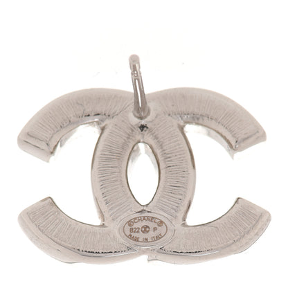 Chanel Baguette Crystal Double CC Earrings Silver 4 of 5