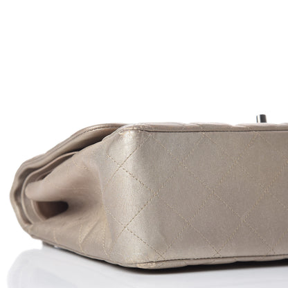 Chanel Metallic Lambskin Quilted Jumbo Double Flap Gold 6 of 15