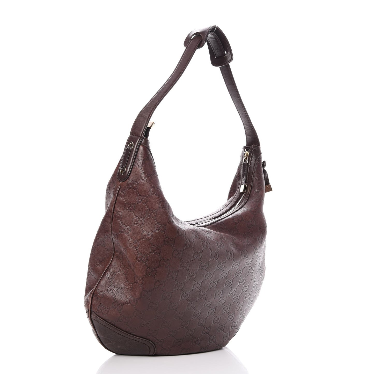 Guccissima Large Princy Hobo Dark Brown