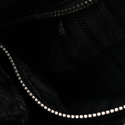 Prada Tessuto Nylon Rose Shoulder Bag Black Rosso 6 of 11