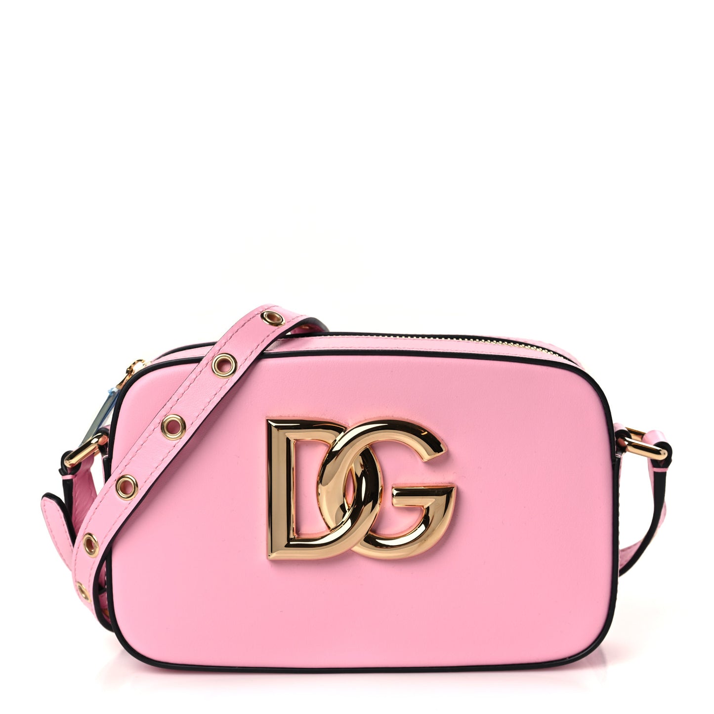 Calfskin Hot Stuff DG Logo 3.5 Crossbody Bag Baby Pink