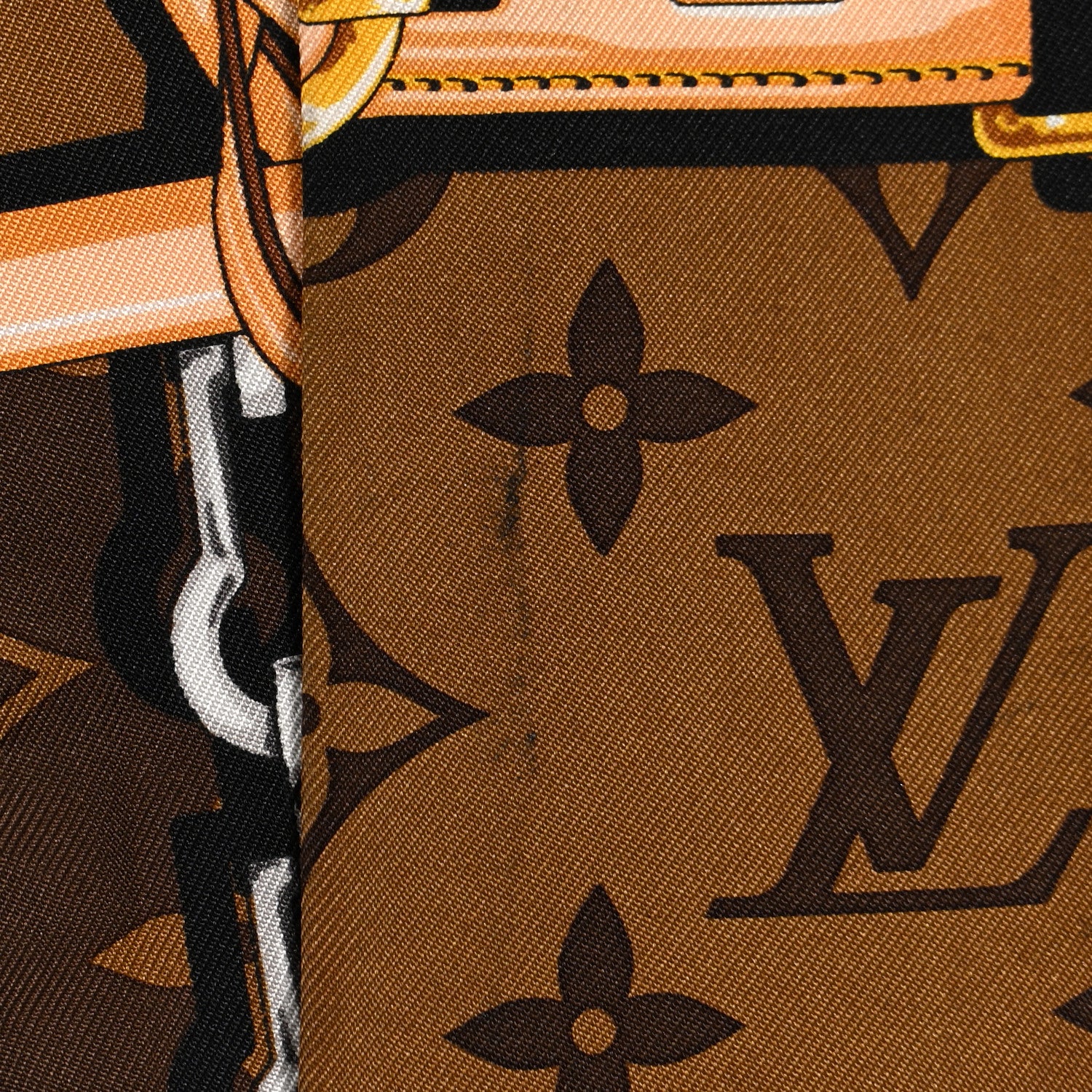 Louis Vuitton Silk Monogram Confidential Bandeau Brown 4 of 4