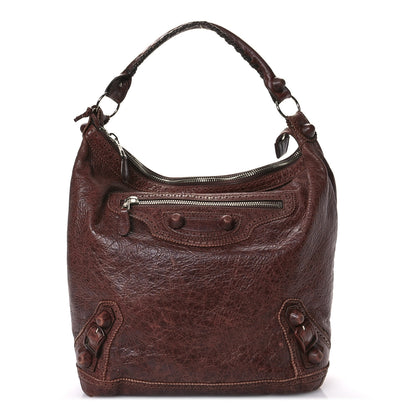 Balenciaga Agneau Giant Brogues Hardware Day Hobo Castagna 1 of 11