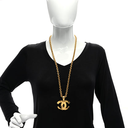 Chanel Quilted CC Long Chain Necklace Gold 2 of 5