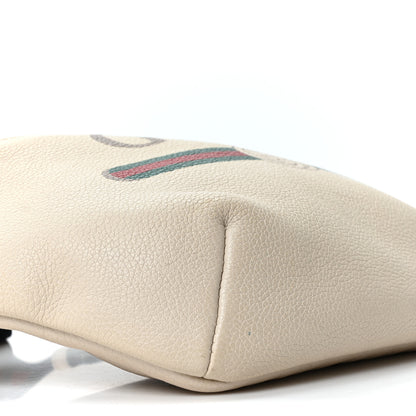 Gucci Grained Calfskin Logo Belt Bag White 8 of 9