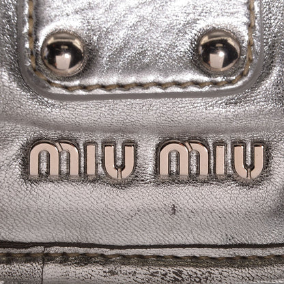 Miu Miu Nappa Matelasse Coffer Argento 8 of 9