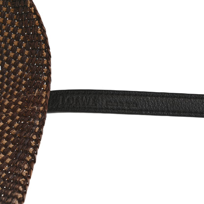 Loewe Calfskin Raffia Paula's Ibiza Small Basket Tote Natural Navy Blue 6 of 10