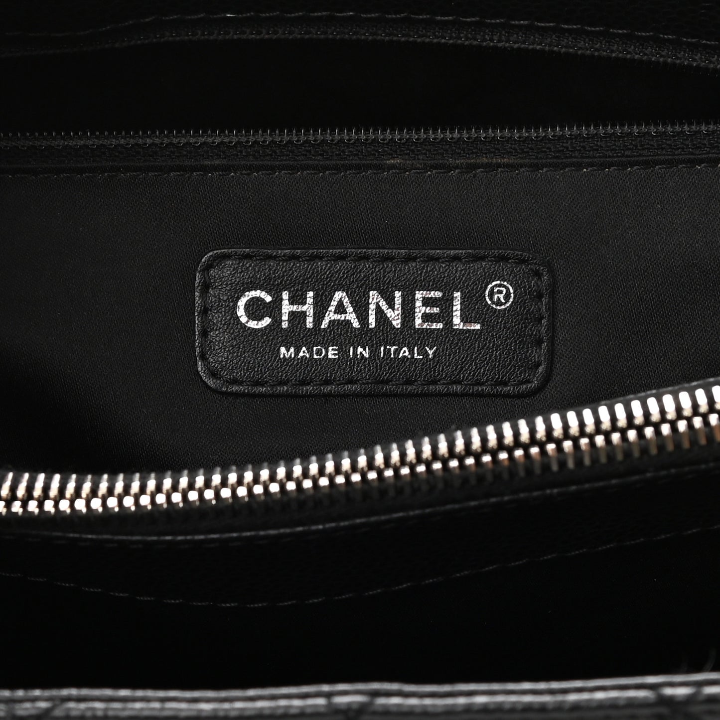 Caviar Quilted Grand Shopping Tote GST Black