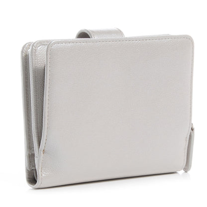 Chanel Caviar French Compact Wallet Silver 3 of 9