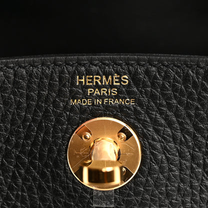 Hermes Taurillon Clemence Mini Lindy 20 Black 6 of 11