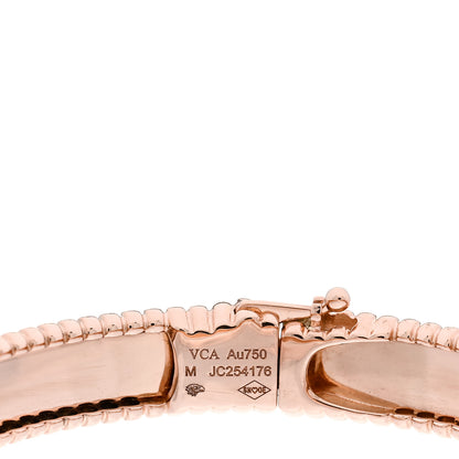 Van Cleef & Arpels 18K Rose Gold Perlee Signature Bangle Bracelet M 3 of 4