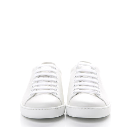Gucci Calfskin Interlocking G Perforated Womens Ace Sneakers 36 White Grey Sky 2 of 8