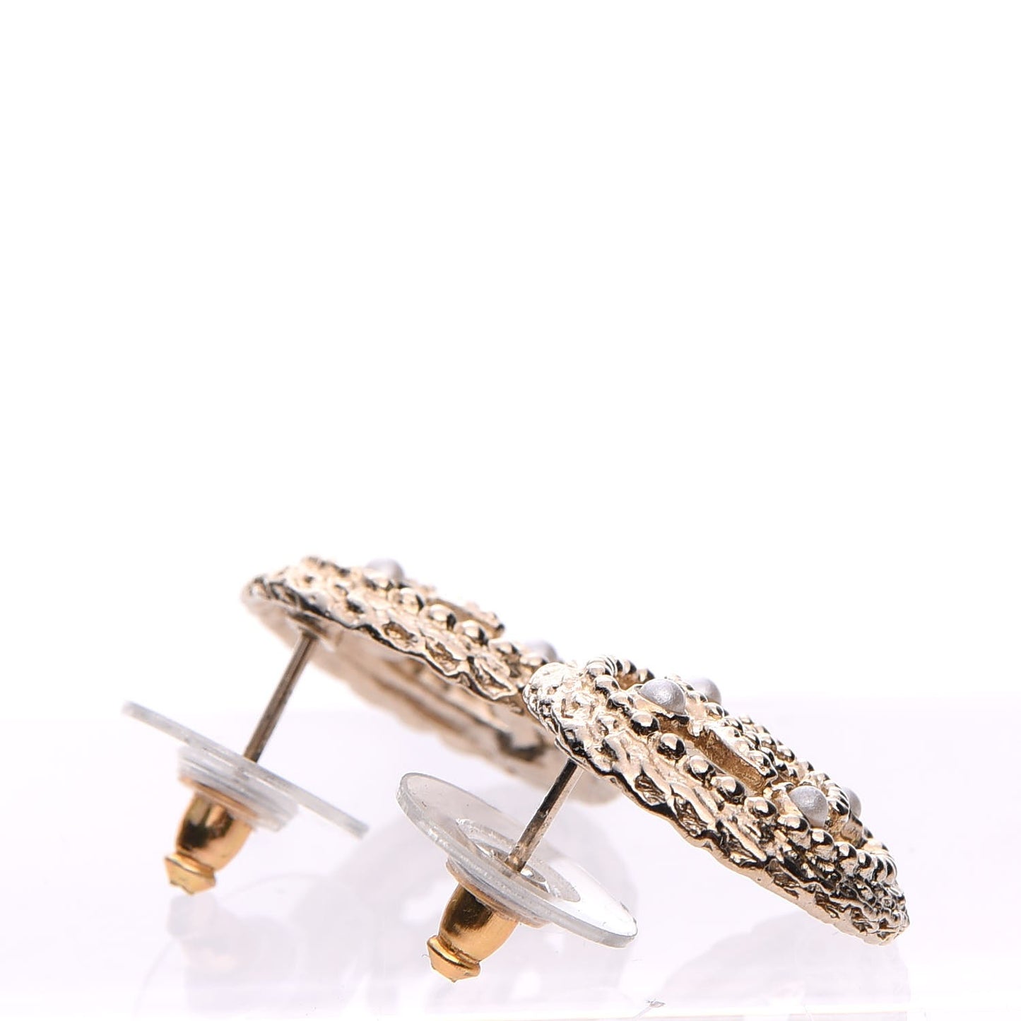 Pearl CC Earrings Light Gold