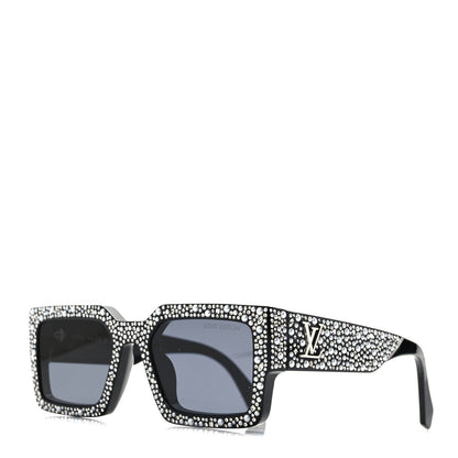 Louis Vuitton Acetate LV Clash Pearls & Strass Sunglasses Z2396E Black 1 of 10